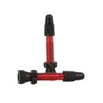 34mm Red Aluminium Tubeless Valve Stem