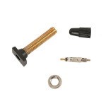 Square Base Brass Tubeless Presta Valve Stem with Core Removed